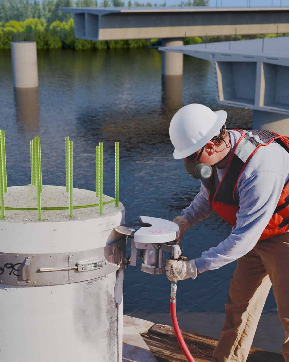 Piling Tool CONCRETE PILING SAW FULLY SUPPORTED BY A WRAPAROUND TRACK | ESCO TOOL