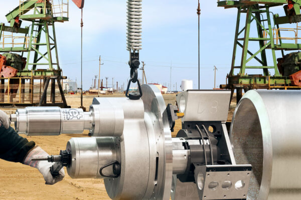 PIPE BEVELING MACHINE PRODUCES COMPOUND END PREPS ONSITE