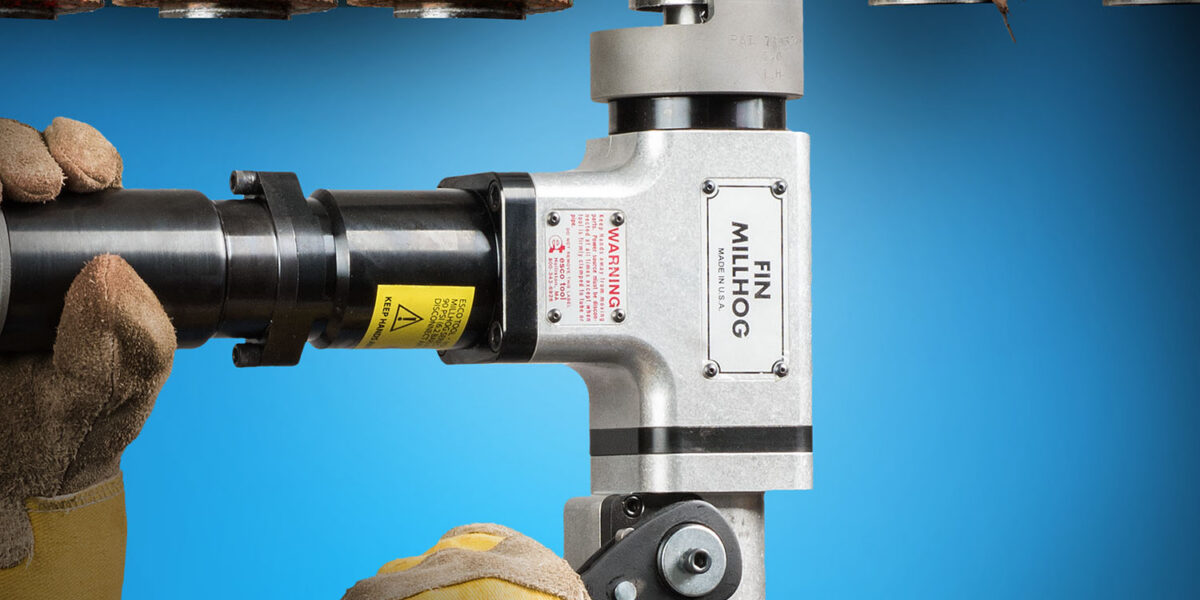 TUBE FIN REMOVAL TOOL SPEEDS PEELING FOR INSPECTION