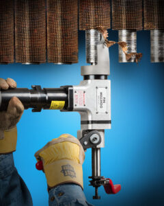 TUBE FIN REMOVAL TOOL SPEEDS PEELING FOR INSPECTION